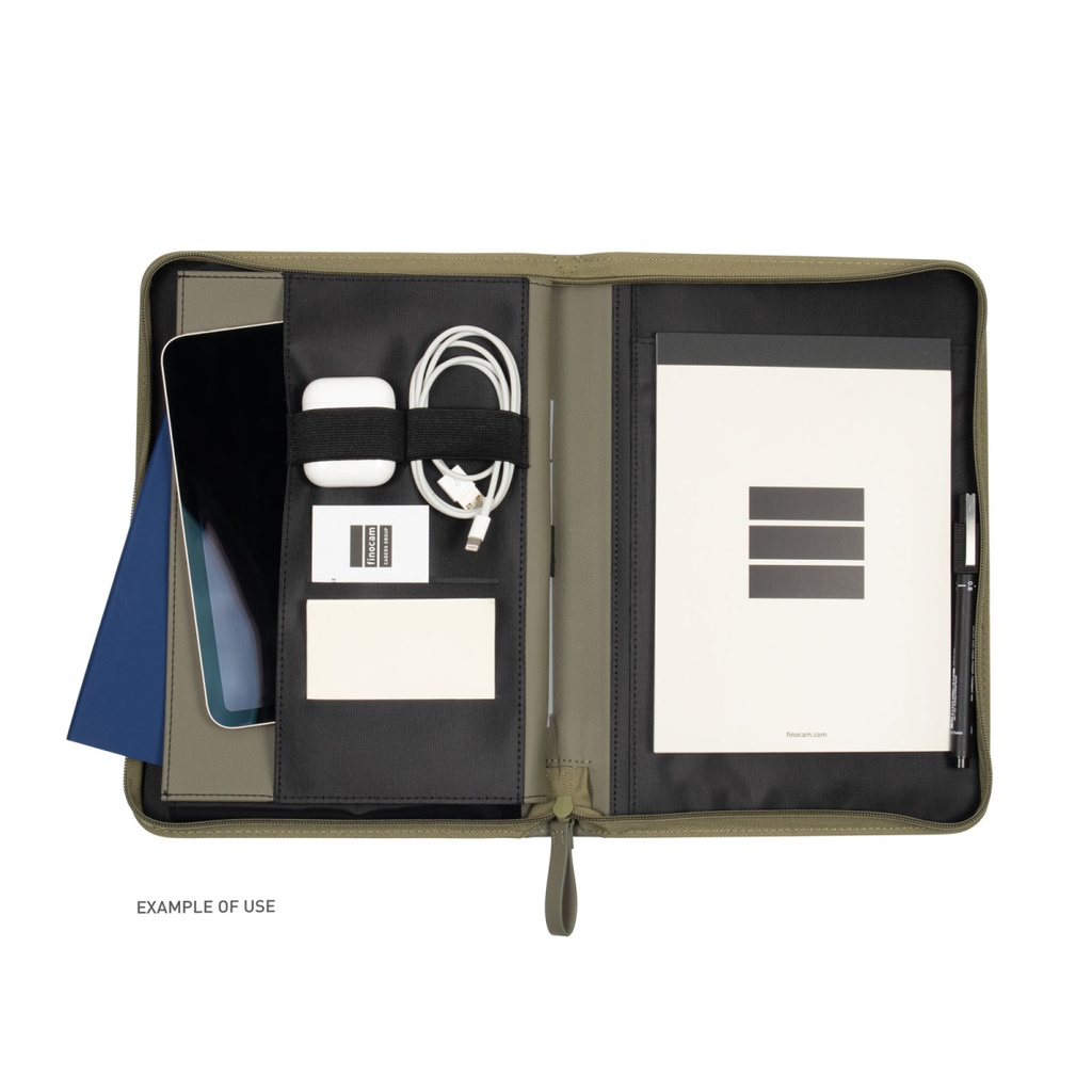 PORTADOCUMETOS FINOCAM 5098302 NORAL A5 VERDE OLIVA