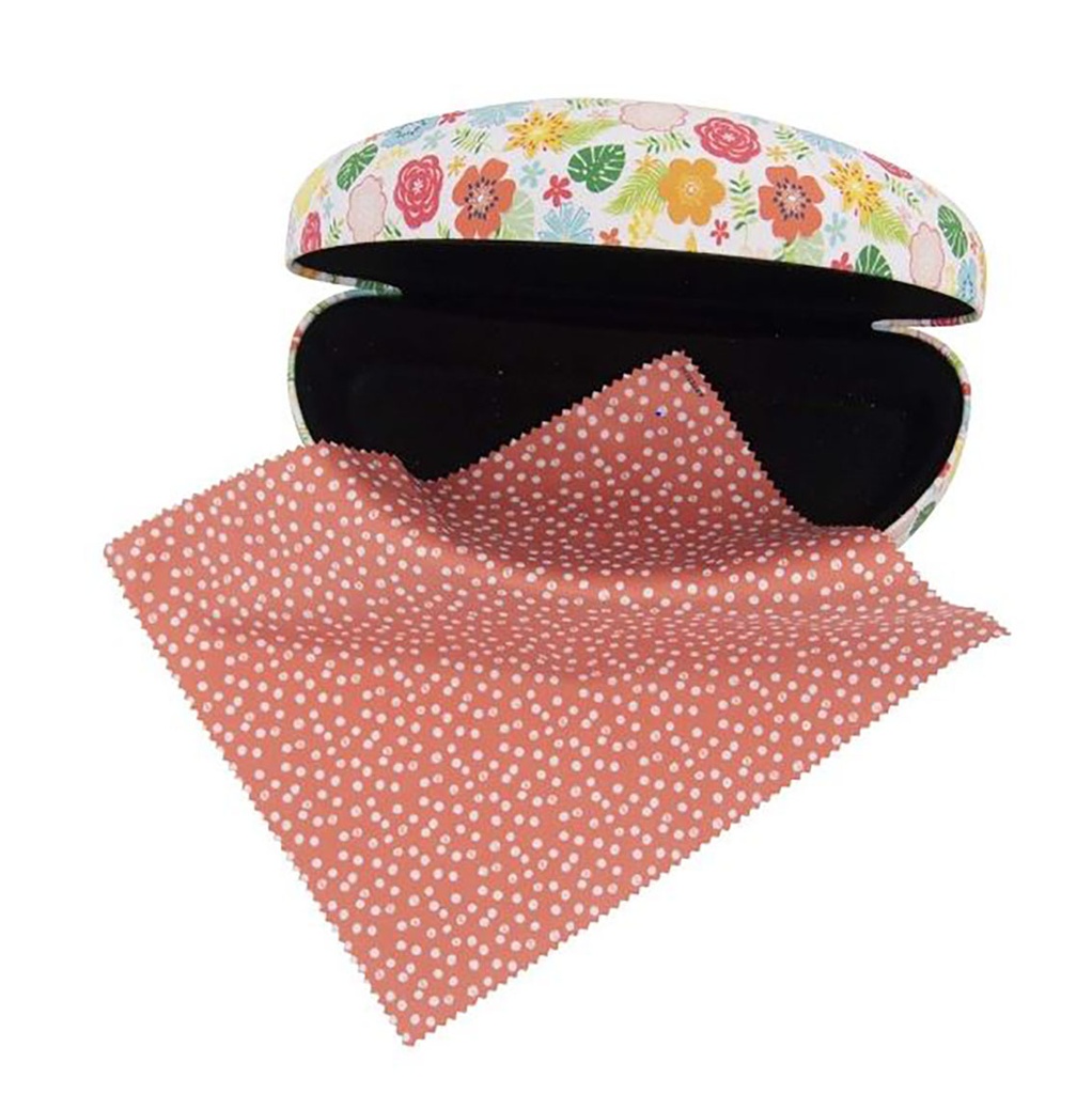 FUNDA ARTEBE 210442 GAFAS 17X7 CM. CON PAÑO DE MICROFIBRAS 18X15 CM VARIADAS