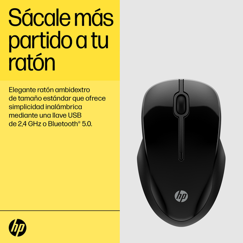 MOUSE HP 6V2J7AA INALAMBRICO 250 DUAL NEGRO