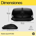 MOUSE HP 6V2J7AA INALAMBRICO 250 DUAL NEGRO
