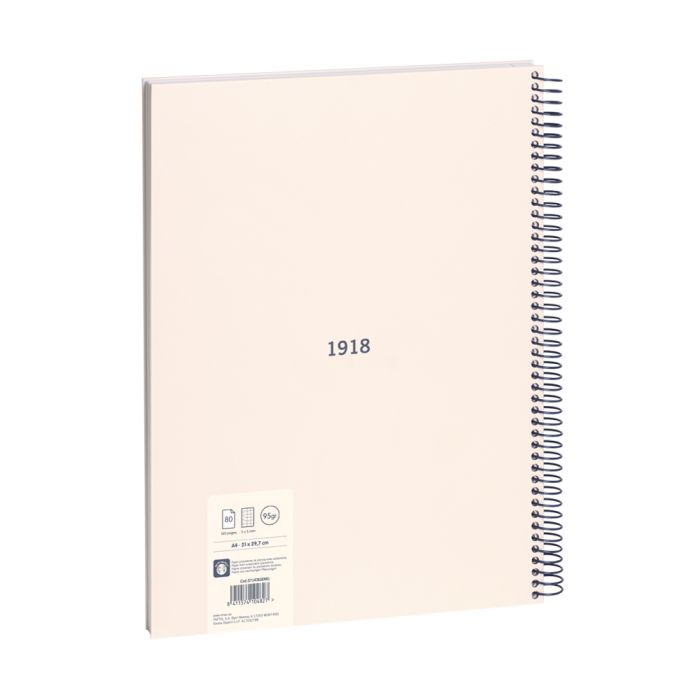 CUADERNO MILAN 57143E80BG ESPIRAL CUADRICULA A4 80 H. BEIGE