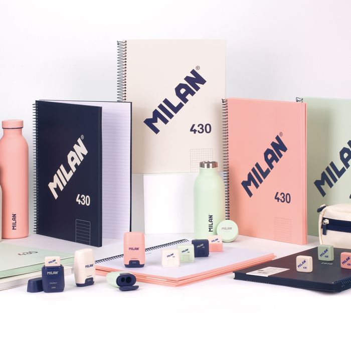 CUADERNO MILAN 57143E80BG ESPIRAL CUADRICULA A4 80 H. BEIGE