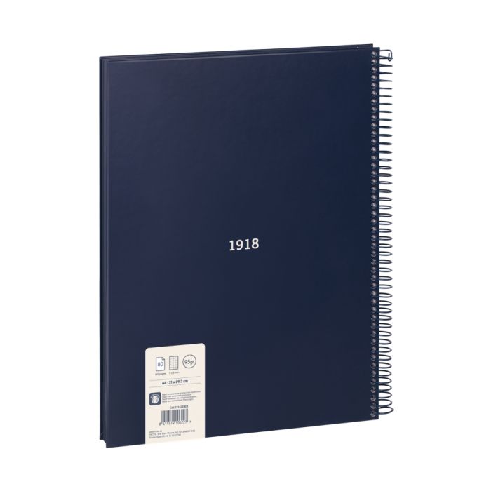 CUADERNO MILAN 57143E80B ESPIRAL CUADRICULA A4 80 H. AZUL
