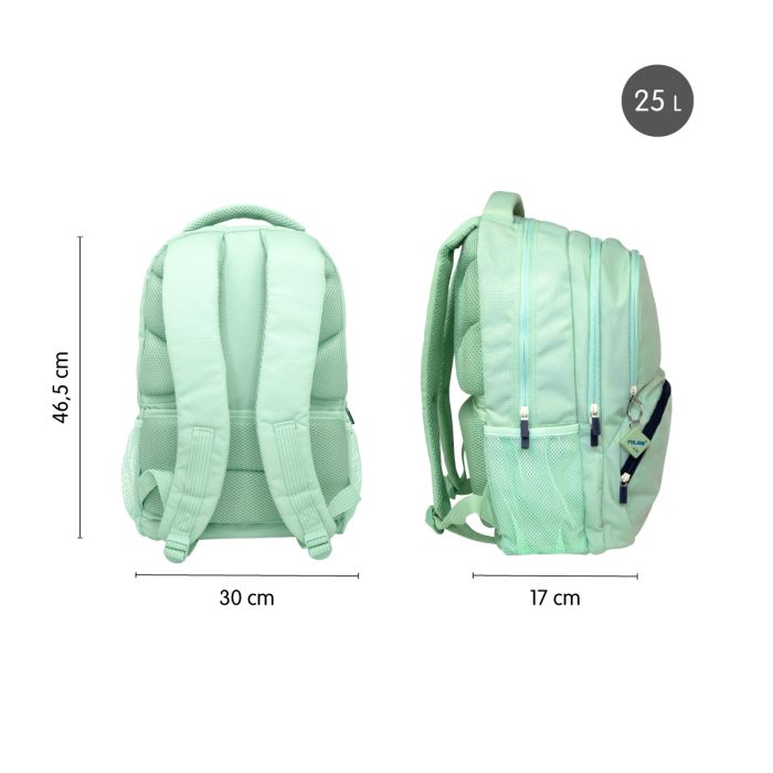 MOCHILA MILAN 624604SNCGR ESCOLAR CAP. 25L S.1918 VERDE
