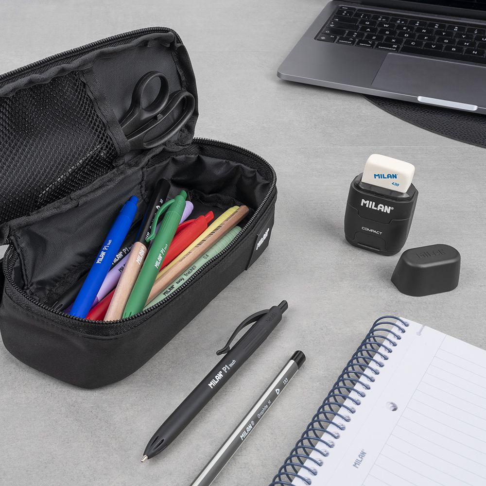 PORTATODO MILAN 081130DW ESCOLAR SHADOW OVALADO NEGRO