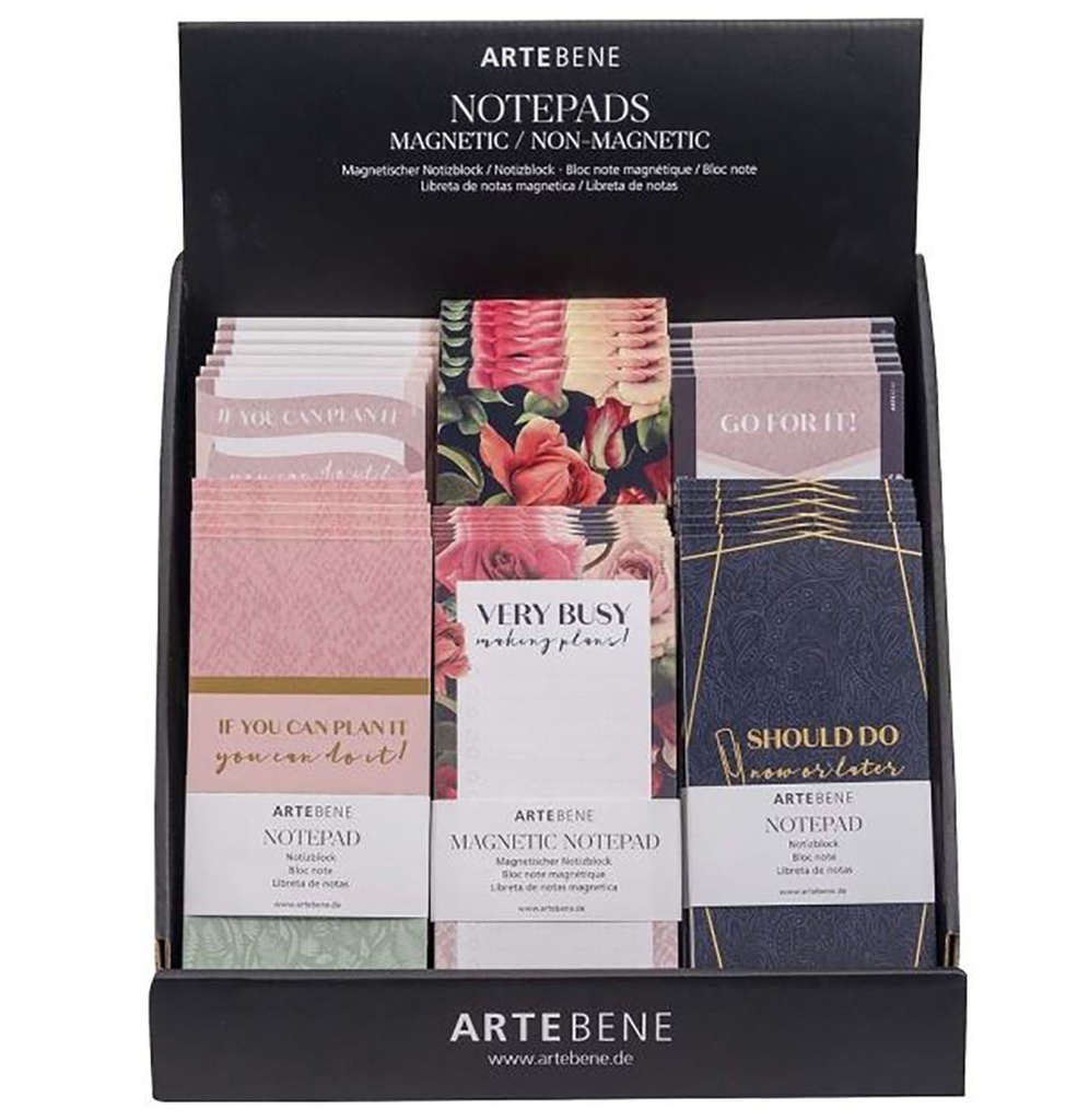 BLOC NOTAS 220447 MAGNÉTICAS 8X18 CM 8X18 CM. VARIADAS