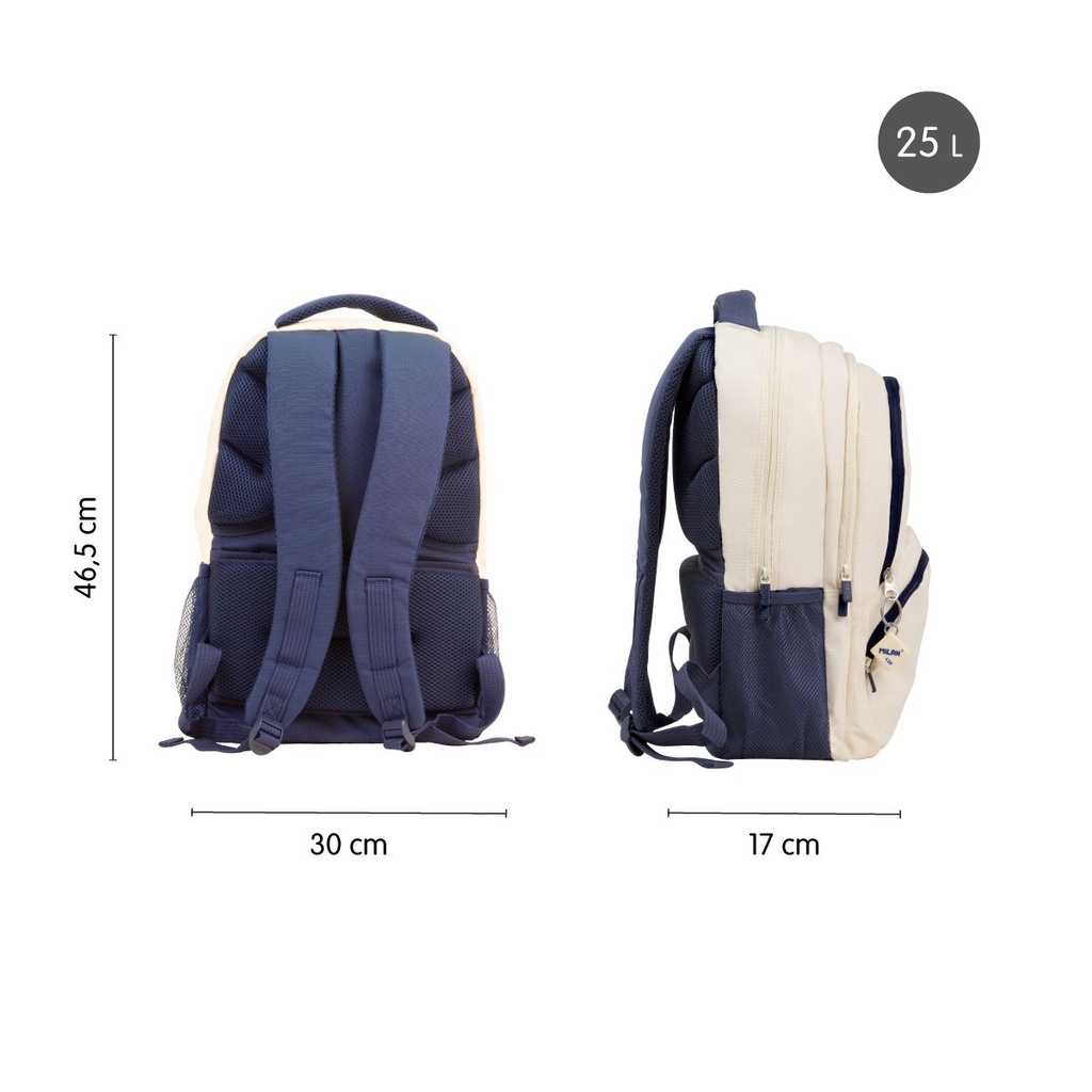 MOCHILA MILAN 624604SNCBG ESCOLAR CAP. 25L S.1918 BEIGE