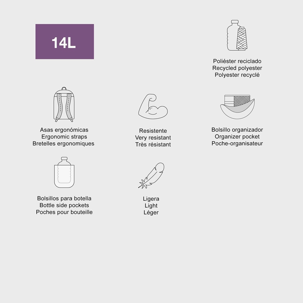 MOCHILA MR19426 TRIPLE LISBOA RECICL. BUNNY BLISS