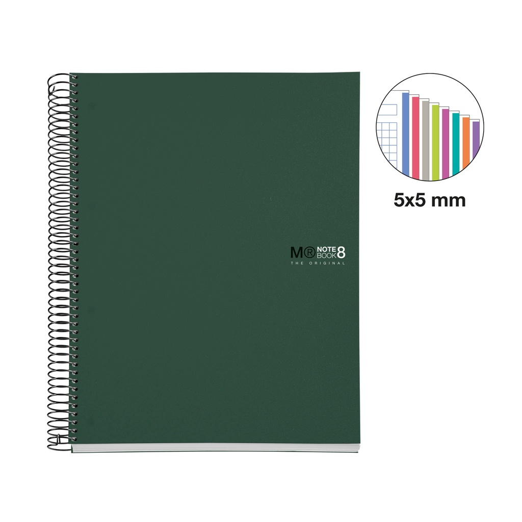 CUADERNO MR42239 NB4 A4 CUADRICULA PP VERDE