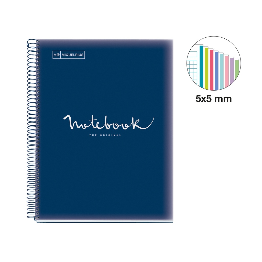 CUADERNO MR46693 NB8 A4 160 CLA 90G PP EMOTION MARINO