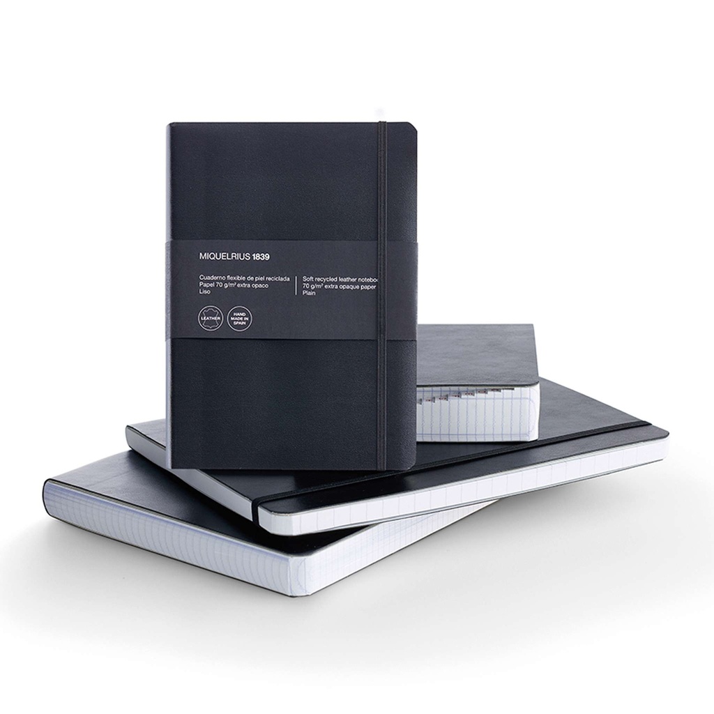 CUADERNO MR10405 FLEXIBLE PIEL 4º LISO NEGRO