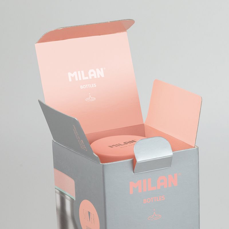 BOTELLA MILAN 643020SL ISOTERMICA ACERO INOXIDABLE 0.59 L SERIE SILVER ROSA