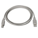 CABLE AISENS USB 2.0 IMPRESORA, TIPO A/M-B/M, BEIGE, 1.0M