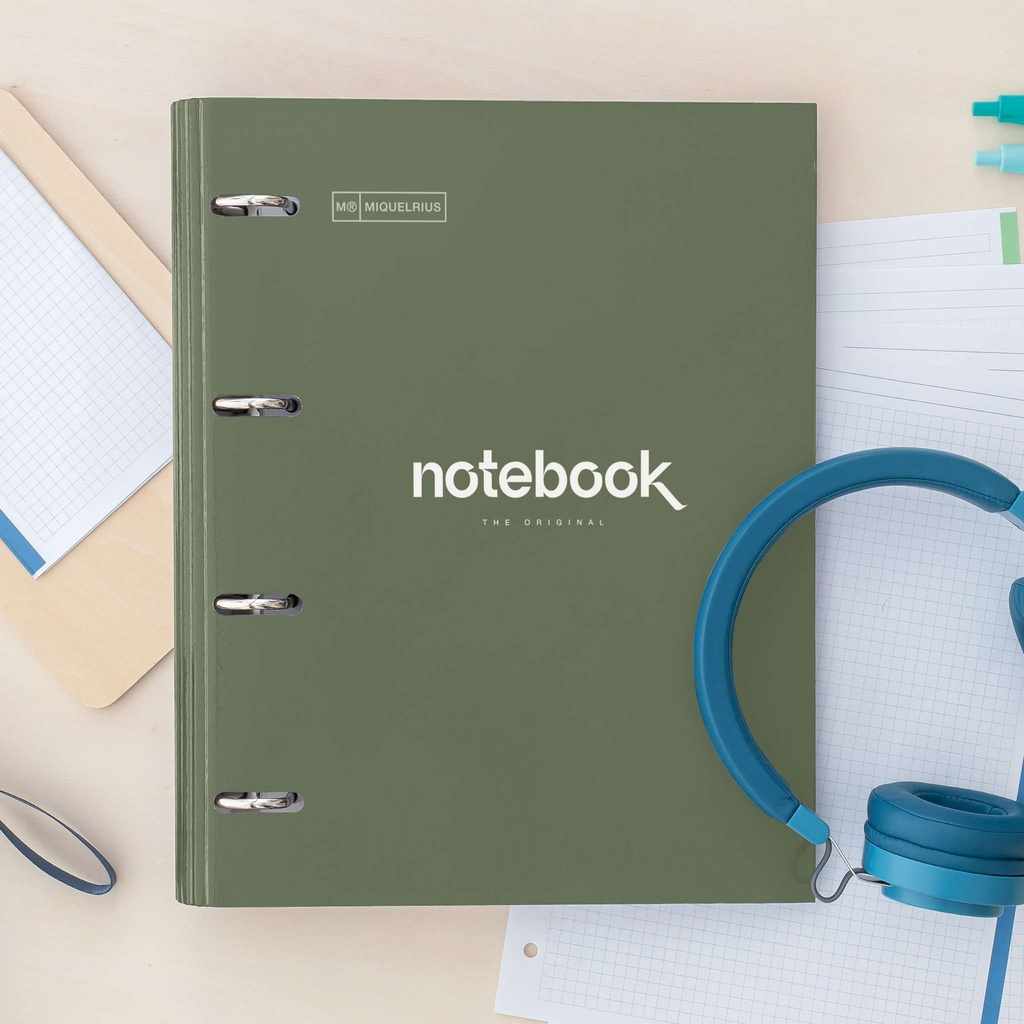 CARPEBLOC MR15099 CON RECAMBIO A4 4 ANILLAS EMOTIONS KAKI