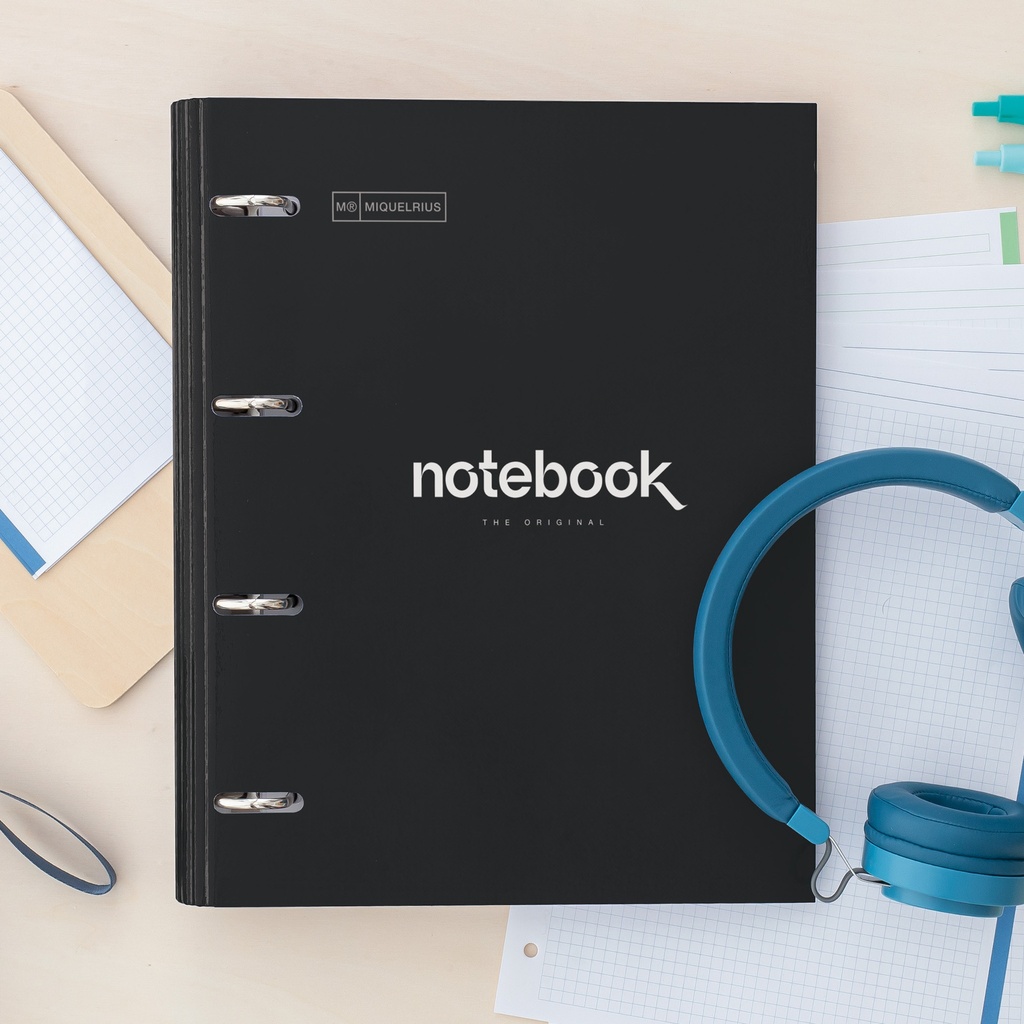 CARPEBLOC MR14899 CON RECAMBIO A4 4 ANILLAS EMOTIONS NEGRO