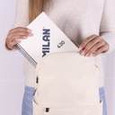 MOCHILA MILAN 624201SNCBG COLECCION 430 SINCE 1918 BEIGE CON CIERRE BLOQUEABLE