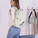 MOCHILA MILAN 624201SNCGR COLECCION 430 SINCE 1918 BEIGE CON CIERRE BLOQUEABLE