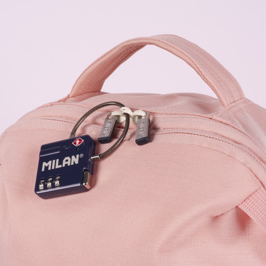 MOCHILA MILAN 624201SNCP COLECCION 430 SINCE 1918 BEIGE CON CIERRE BLOQUEABLE