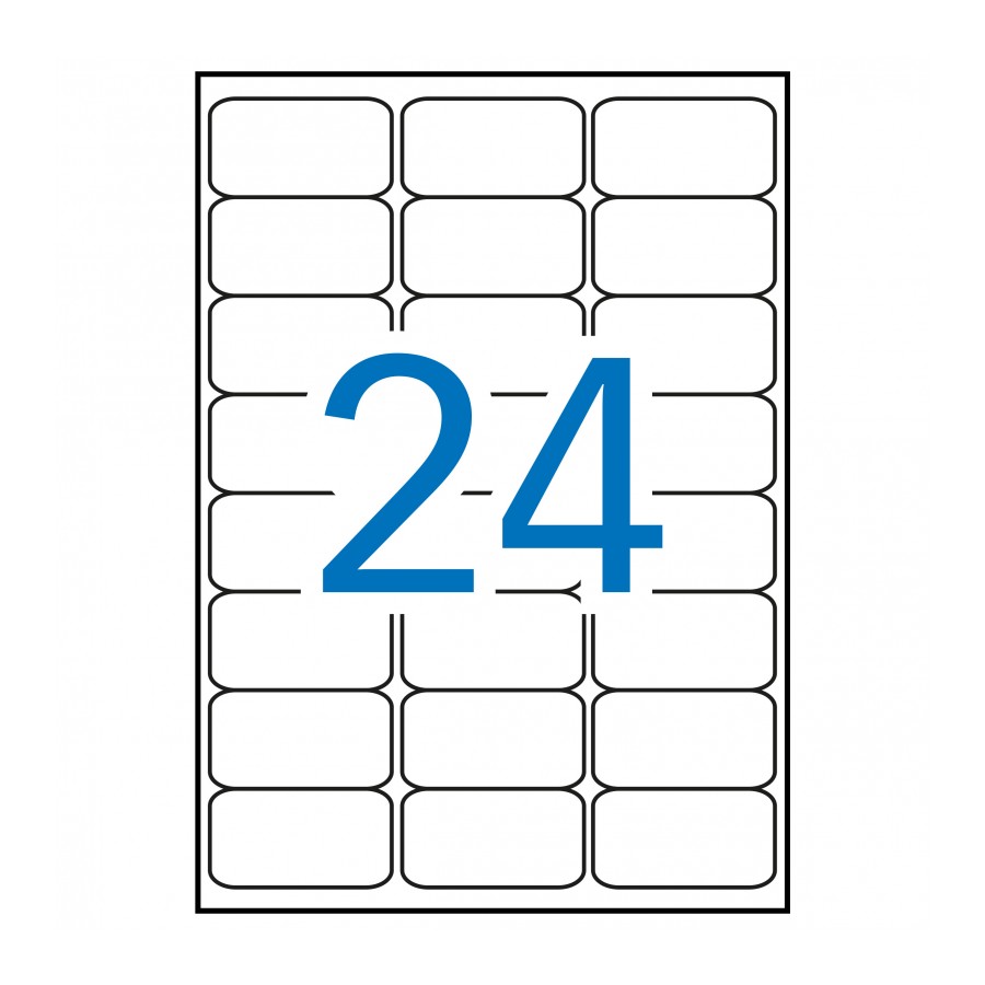 ETIQUETAS APLI 12981 AMARILLO FLUO  64,0X33,9 100H