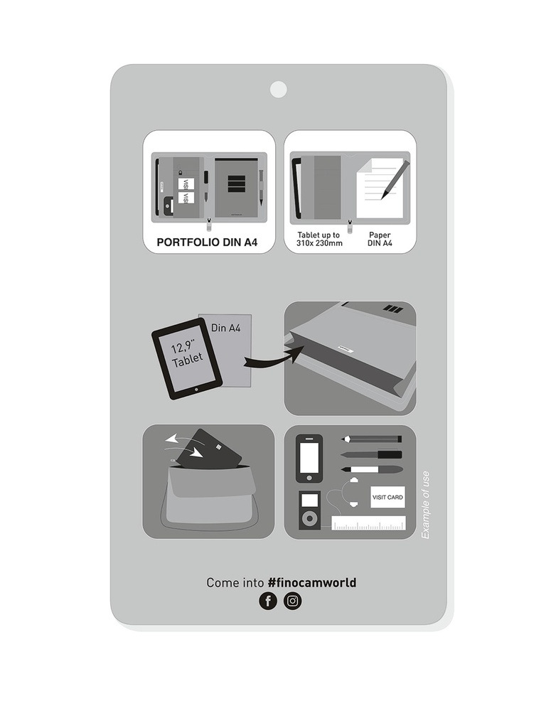 PORTADOCUMENTOS FINOCAM 5098040 FOCUS A4 MARRON