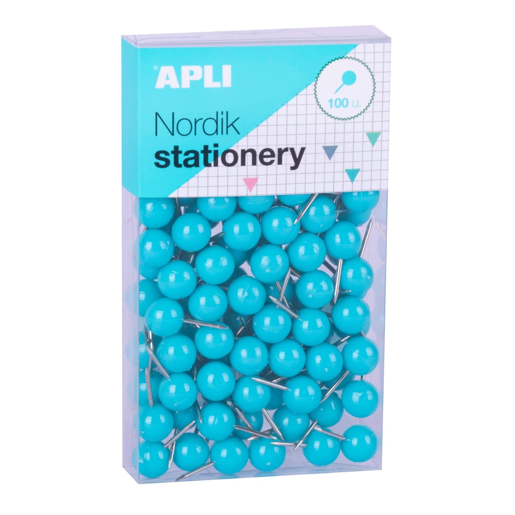 CHINCHETAS APLI 18150 REDONDAS COLORES NORDIK 100 UNID.