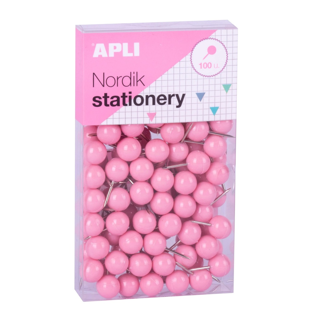 CHINCHETAS APLI 18150 REDONDAS COLORES NORDIK 100 UNID.