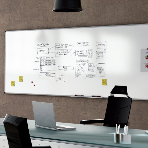 PIZARRA ROCADA 6402 LACADA BLANCA 90X60CM PERFIL ALUMINIO