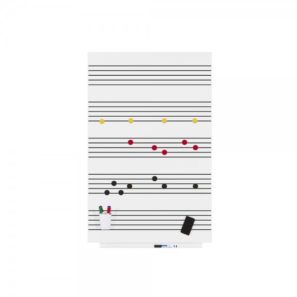 PIZARRA ROCADA 6420RM SKINMUSIC 75X115CM LACADA BLANCO PENTAGRAMA