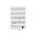 PIZARRA ROCADA 6421RM SKINMUSIC 100X150CM LACADA BLANCO PENTAGRAMA