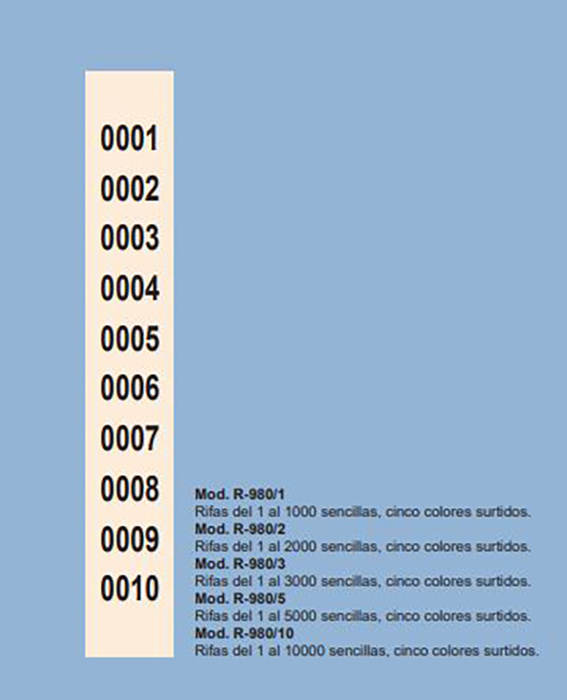 TALONARIO LOAN R-980/2 RIFAS DEL 1 AL 2000 (38)