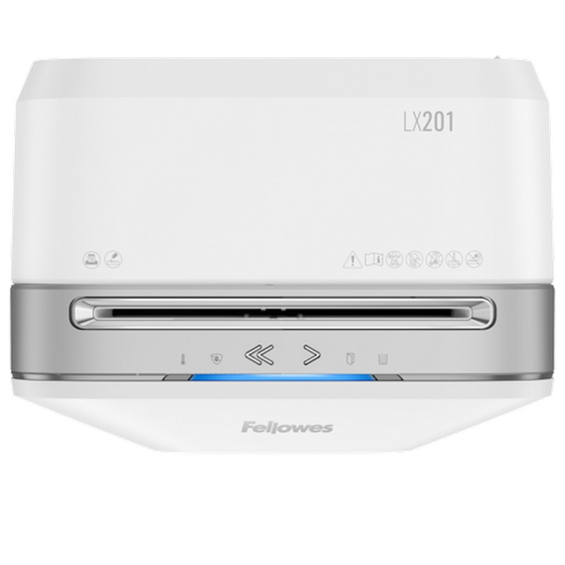 DESTRUCTORA FELLOWES 5050101 LX201 BLANCA (12h PARTIC.) Nv.seg.5- particula 2x12mm; ancho 200mm; dep.22L