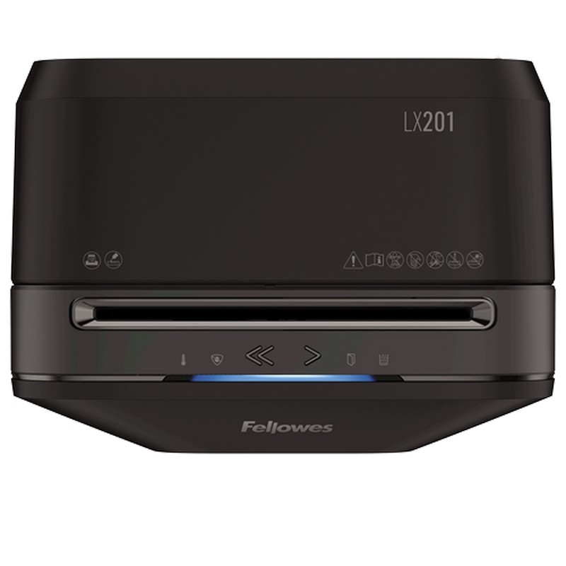 DESTRUCTORA FELLOWES 5050001 LX201 NEGRA (12h PARTIC.) Nv.seg.5- particula 2x12mm; ancho 200mm; dep.22L