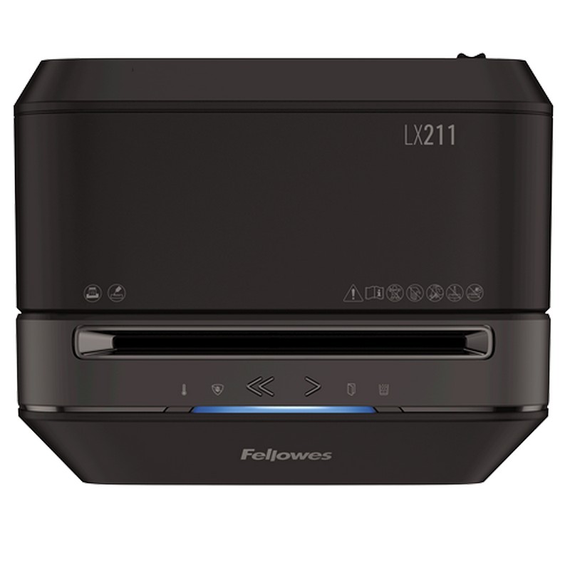 DESTRUCTORA FELLOWES 5050201 LX211 NEGRA (15h PARTIC.) Nv.seg.5- particula 2x12mm; ancho 200mm; dep.23L