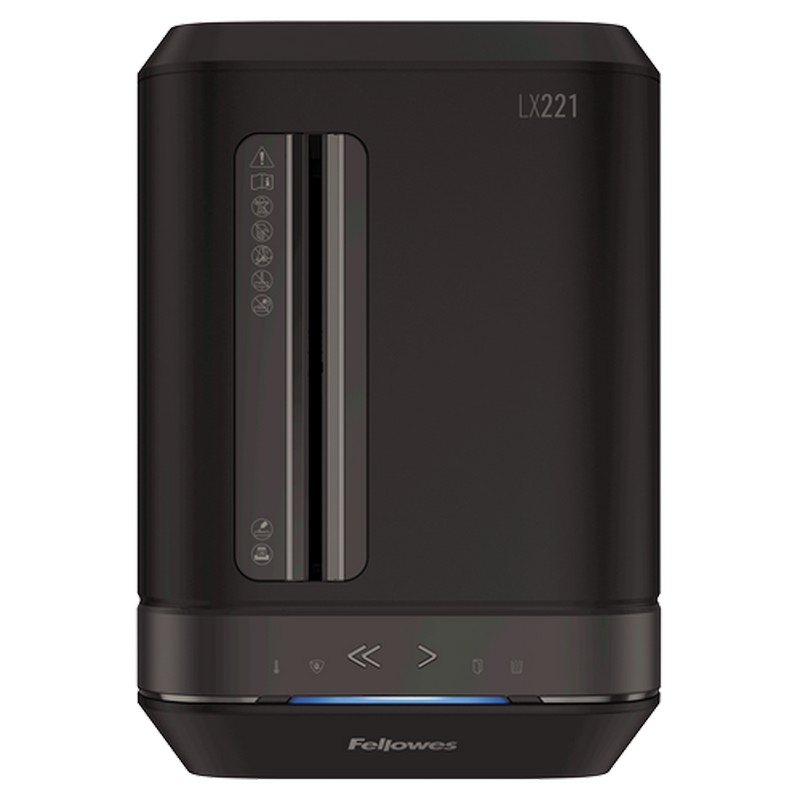 DESTRUCTORA FELLOWES 5050401 LX221 NEGRA (20h PARTIC.) Nv.seg.5- particula 2x12mm; ancho 200mm; dep.30L