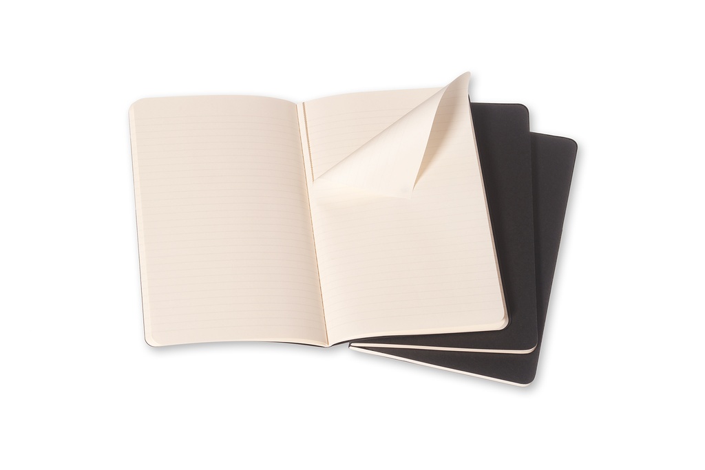 LIBRETAS MOLESKINE 0014001 QP311 CAHIER NEGRAS P RAYAS (SET DE 3)