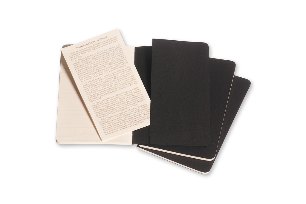 LIBRETAS MOLESKINE 0014001 QP311 CAHIER NEGRAS P RAYAS (SET DE 3)