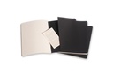 LIBRETAS MOLESKINE 0014201 QP321 CAHIER NEGRAS XL RAYAS (SET DE 3)