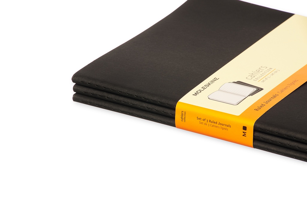 LIBRETAS MOLESKINE 0014201 QP321 CAHIER NEGRAS XL RAYAS (SET DE 3)
