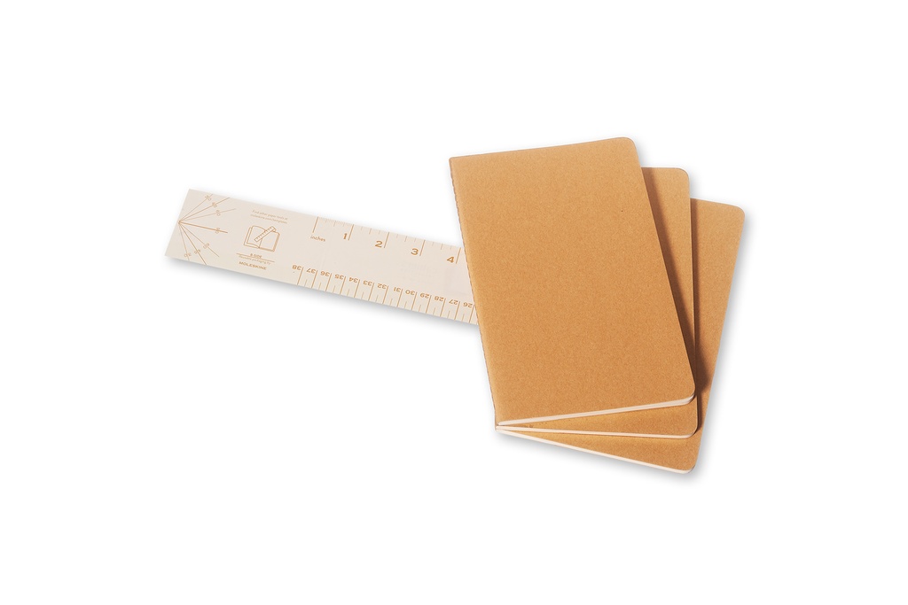 LIBRETAS MOLESKINE 0014106 QP418 CAHIER MARRON KRAFT L LISAS (SET DE 3)
