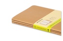 LIBRETAS MOLESKINE 0014106 QP418 CAHIER MARRON KRAFT L LISAS (SET DE 3)