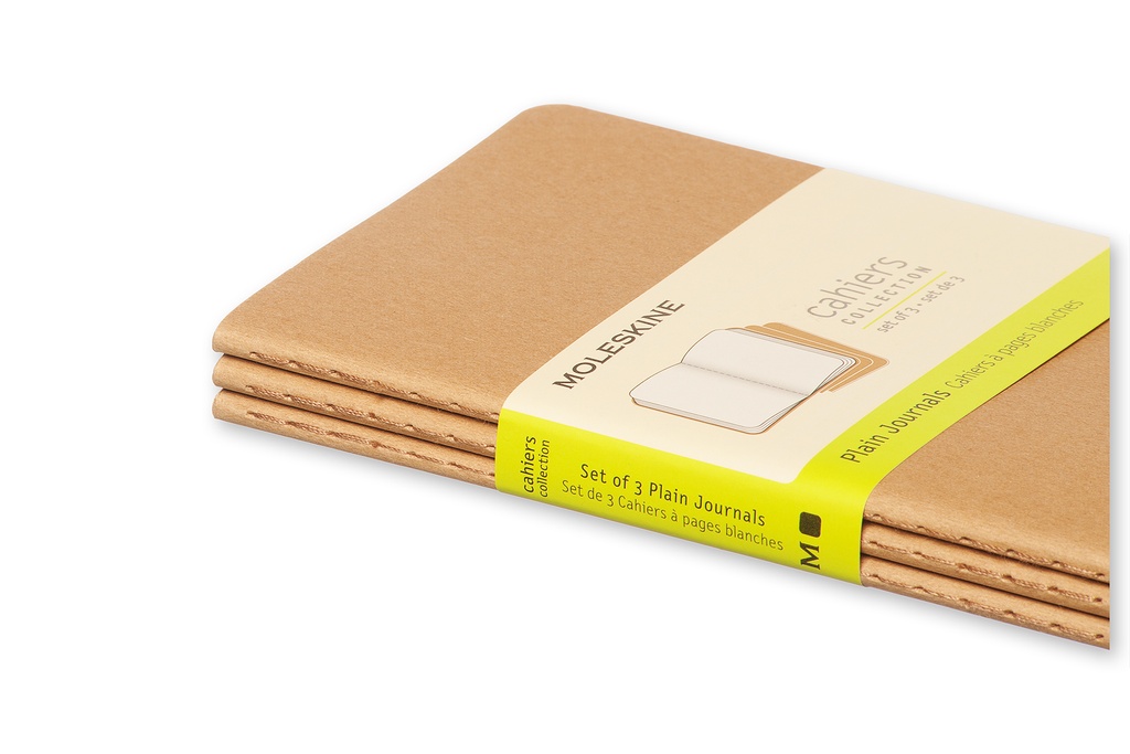 LIBRETAS MOLESKINE 0014006 QP413 CAHIER MARRON KRAFT P LISAS (SET DE 3)