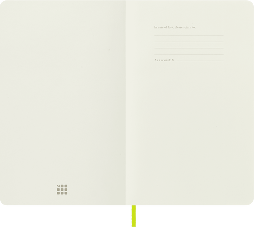 LIBRETA MOLESKINE 0013184 QP618C2 CLASICA TAPA BLANDA VERDE LIMON L LISA