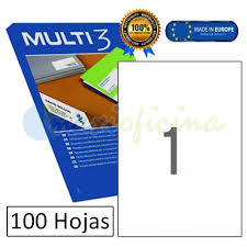 ETIQUETAS MULTI 3 04714 210X297 MM. 100