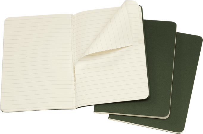 LIBRETAS MOLESKINE 0012149 CH011K15 CAHIER VERDE MIRTILO P RAYAS (SET DE 3)