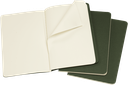 LIBRETAS MOLESKINE 0012150 CH013K15 CAHIER VERDE MIRTILO POCKET 9X14 CM. LISAS (SET DE 3)