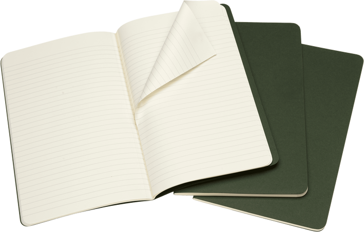 LIBRETAS MOLESKINE 0012152 CH016K15 CAHIER VERDE MIRTILO LARGE 13X21 CM. RAYAS (SET DE 3)