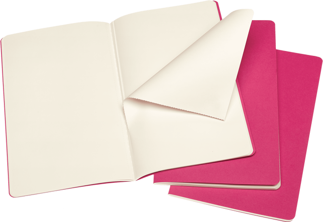 LIBRETAS MOLESKINE 0012729 CH018D17 CAHIER ROSA CINETICO LARGE 13X21 CM.LISA (SET DE 3)