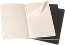 LIBRETAS MOLESKINE 0014103 QP318 CAHIER NEGRAS LARGE 13X21 CM.LISAS (SET DE 3)