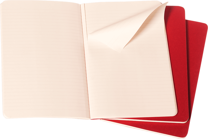 LIBRETAS MOLESKINE 0014107 CH116 CAHIER ROJO ARANDANO LARGE 13X21 CM.RAYAS (SET DE 3)