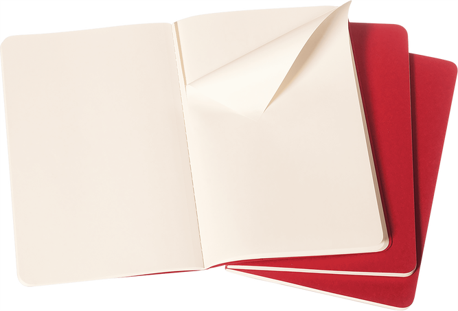 LIBRETAS MOLESKINE 0014109 CH118 CAHIER ROJO ARANDANO LARGE 13X21 CM.LISAS (SET DE3) 